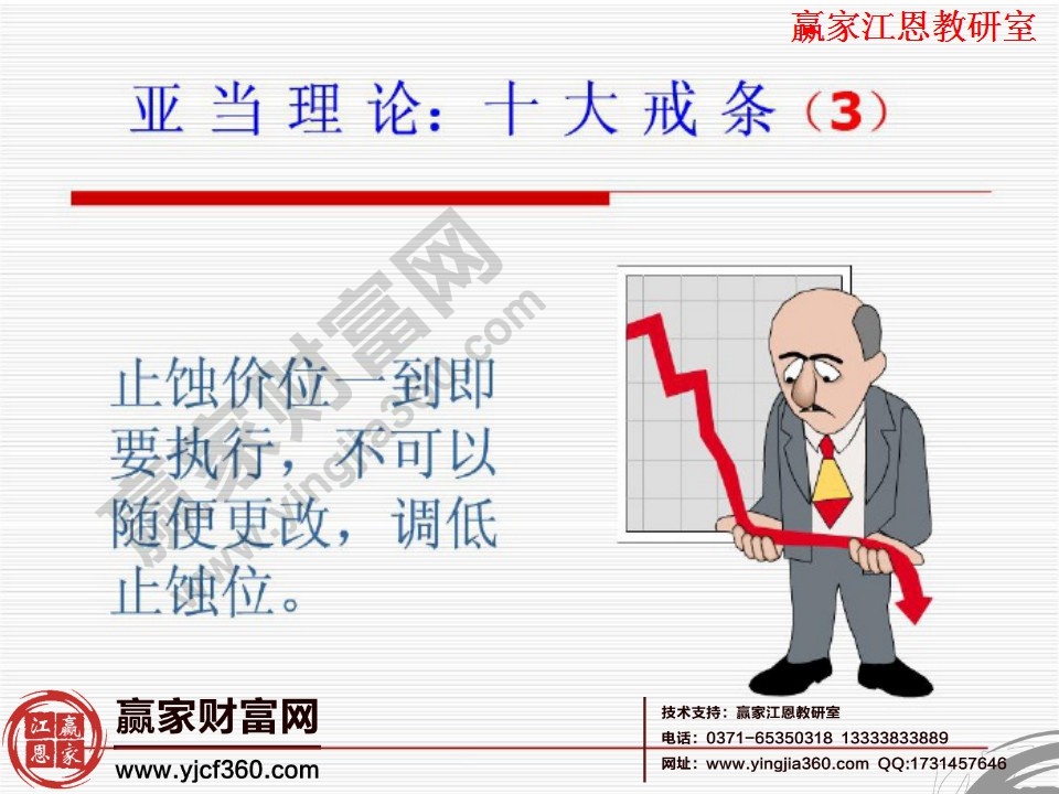 止損價(jià)位一到就要執(zhí)行，不能隨便更改，調(diào)低止損位