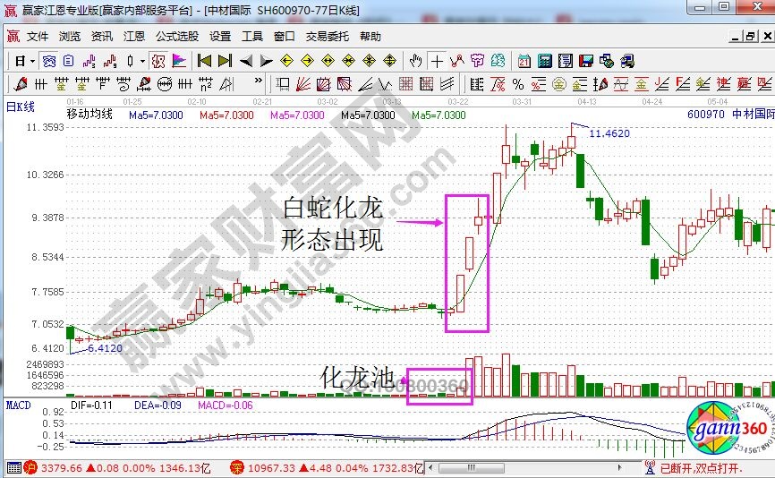 中材國際走勢(shì)中的白蛇化龍形態(tài).jpg